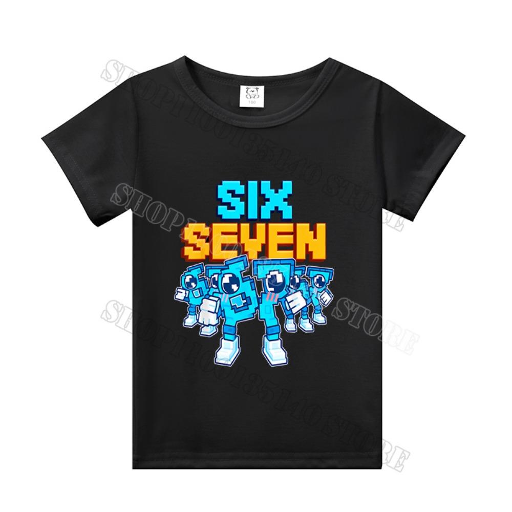 Steal A Brainrot Short Sleeve Children T-shirt 67 Six Seven Cotton Tops Tshirt Boys Girls Clothing Fashion Funny Kid Tee Shirts