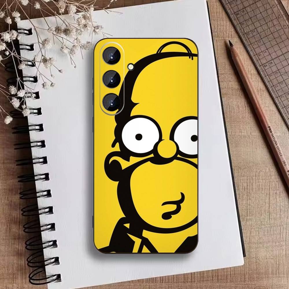 The S-Simpsons Cartoon Phone Case For Samsung Galaxy A73,A72,A71,A70,A52,A51 Others Soft Black Cover