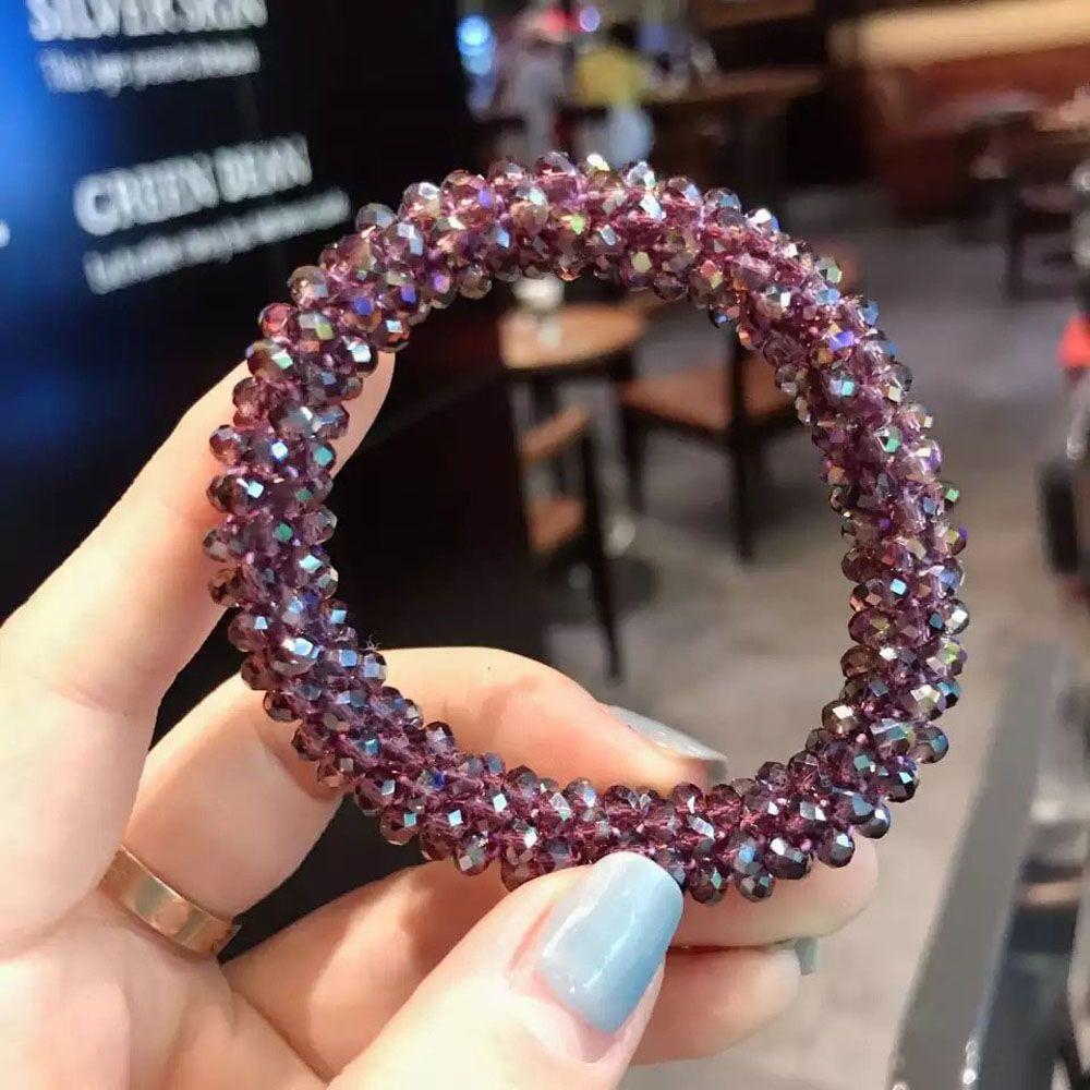 Accessories Sweet Student Ladies for Women Crystal Hair Rope Hair Ties Ponytail Holder Rubber Band