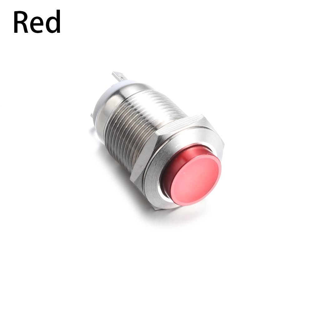 Druckschalter Mehrfarbig 250V Wasserdicht Metall 12mm Druckschalter Momentan