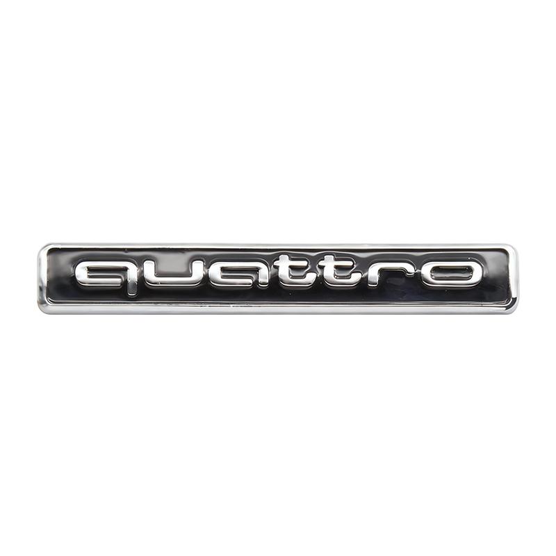 Quattro 3D Logo Car Front Grille Badge Stickers Metal Quattro Emblem For Audi A4 B8 B6 B9 B7 A3 8P 8V 8L A5 Q7 S7 A6 C7 C6 C5 Q5