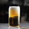 Cola Dosenförmiger Glasbecher Transparentes Glas Kaffeetasse Bubble Tea Becher Saft Milch Trinkbecher Bar Cocktail Bierglas 400ml/550ml