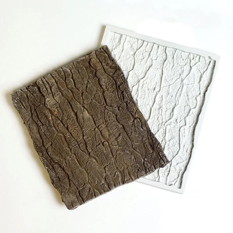 A Top Quality Tree Bark Texture Mats Fondant Silicone Mold Wood Cake Border Gum Paste Sugar Craft Decorating Supplies Baking