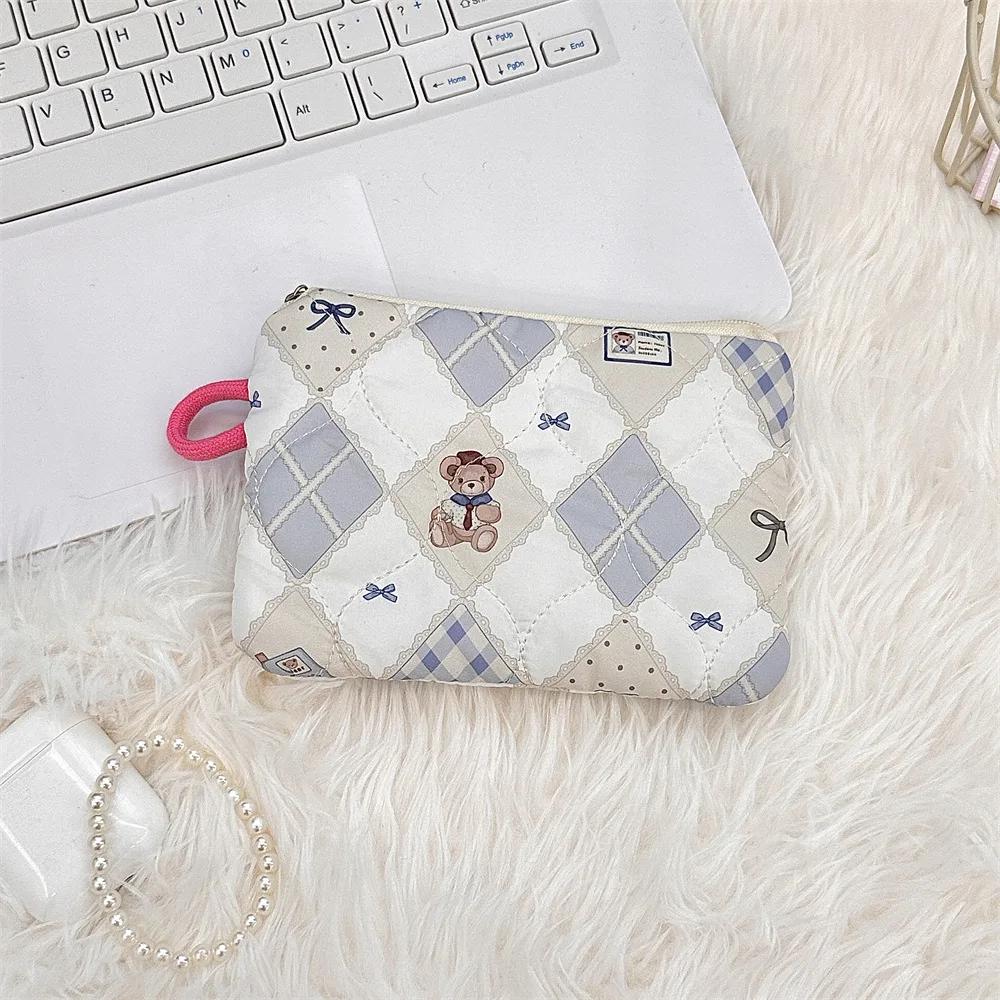 Cute Cartoon Small Coin Purses Women Mini Makeup Handbags Wallet Pouch Bag Earphone Card Storage Bag