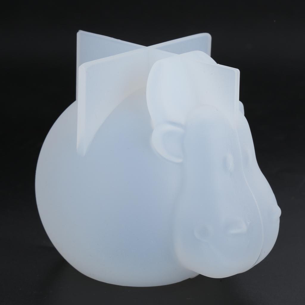 Animals Decoration Craft Silicone Mold Cute 3D Cow Cattle Making Mold Accessory