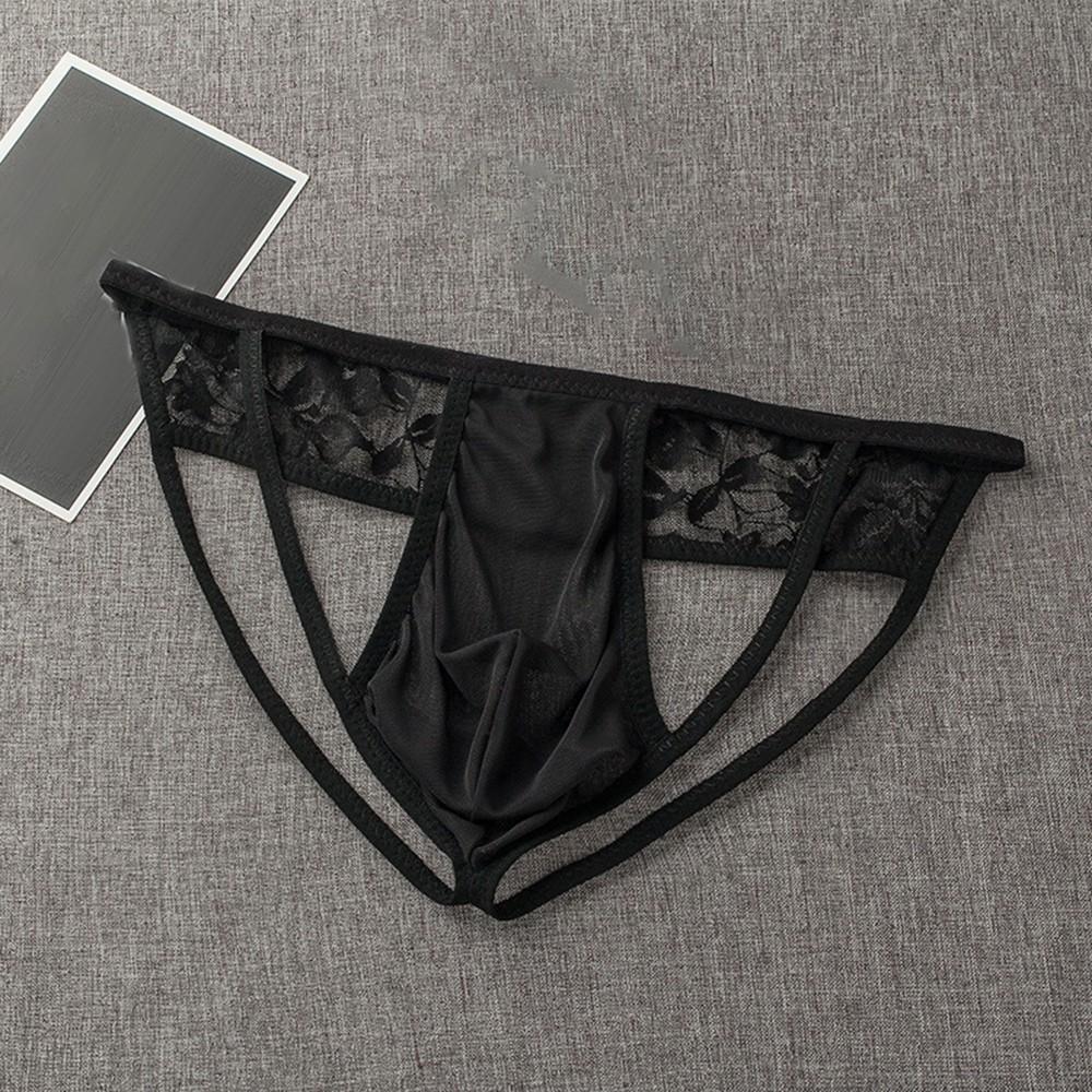Lingerie Men Panties Thong Underwear Briefs Floral Jock Strap