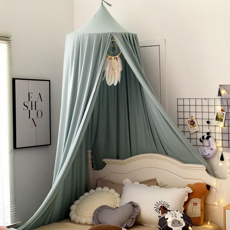 Nordic Style Ceiling Bed Canopy Baby Crib Breathable Mosquito Net Windproof Curtain Nursery Room Decor