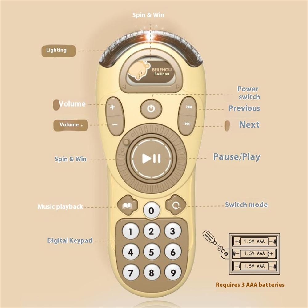 JSL610 Children Remote Toy with Lights Music Simulation Phone Early Educational Toy