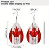 Canada Day Flag PU Earrings, Fashion Earrings, Lightweight Dangle Earrings, National Flag Gift, Canada Maple Leaf Jewelry, Party Accessories