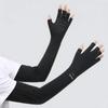 Non-slip Long Sleeve Solid Color Sunscreen Sleeve Gloves Thin Summer Arm Cover  Driving