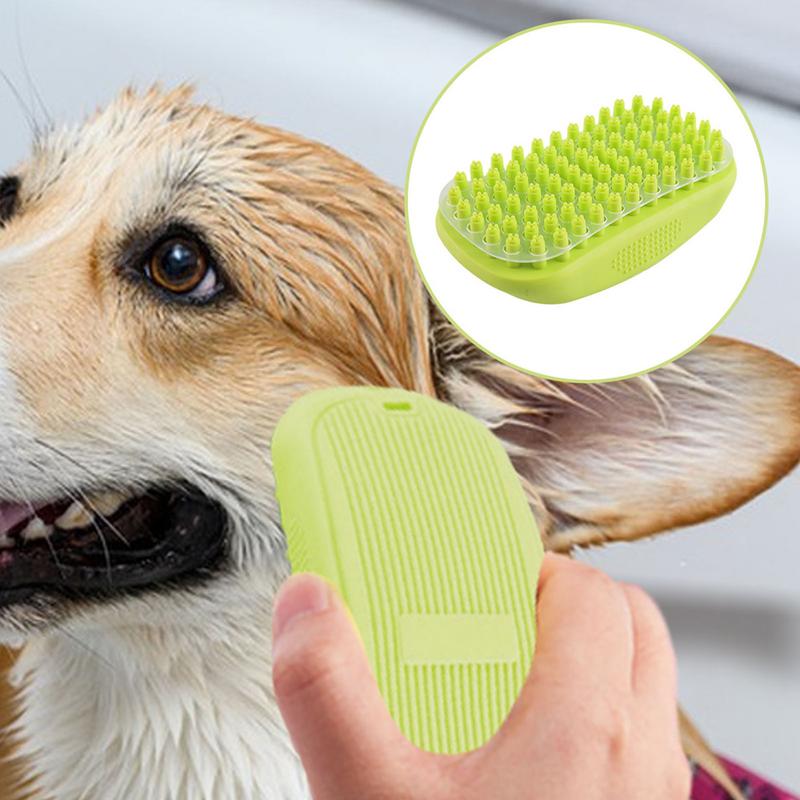 Hundewaschbürste Katzenpflegebürste Hund Ausfallbürste Haustier Shampoo Bad Beruhigende Massage Gumminoppen Currykamm Haustier