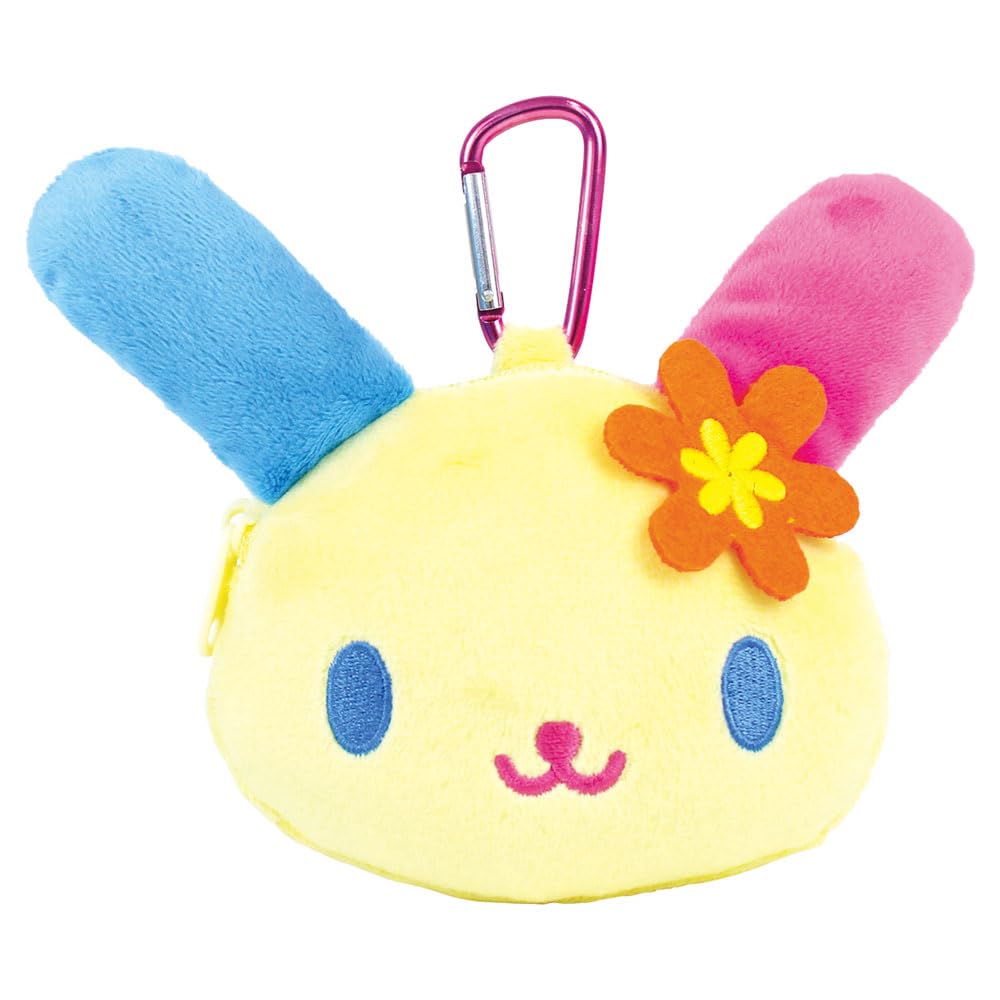 Tees Factory Sanrio Characters Plush Zipper Mascot with Carabiner, Usahana, Approx. 103mm H x 116mm W x 50mm D (excluding ears), SR-5546678US