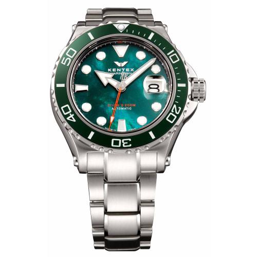 

Kentex Marineman Seahorse II Diver s Watch, S706M-17, Men s, Silver, Automatic, 200M Water Resistant