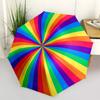 1pc Rainbow Wheel Automatic Open/Close Umbrella, Compact Travel Umbrella, 8-Rib Sturdy Frame - Ideal Gift for Friends Yy251118070