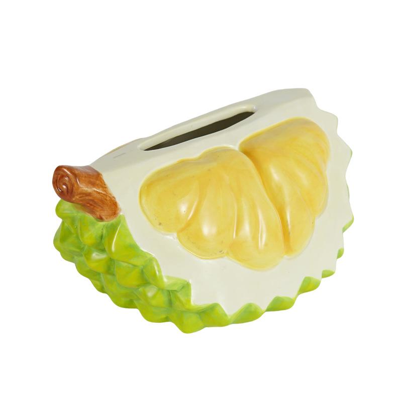 

Durian Tissue Box Holder Creative Fruit Shape Home Decor for Living Room Dining Table Novelty Paper Dispenser