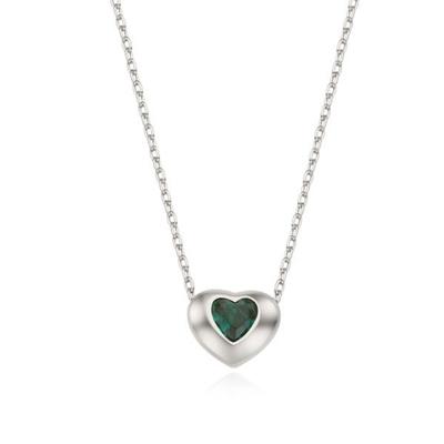 Colar Loving Deep Green Silver OTN222703QWG