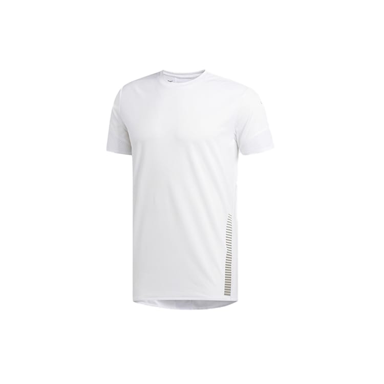 adidas T Shirts Men's White Crew Neck Moderate Straight Fit EI6325