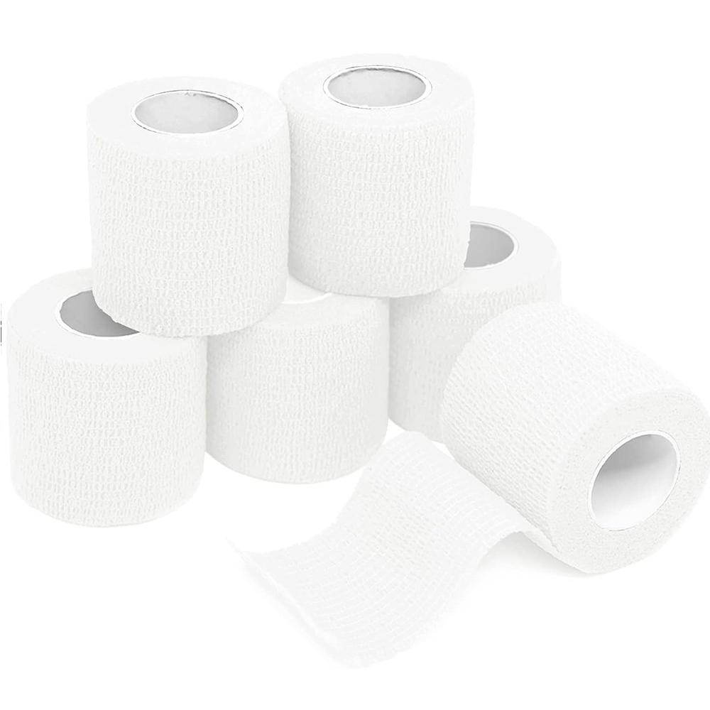 6/12 Rolls Self Adhesive Bandage Wrap Cohesive Breathable Vet Wrap For Sport Wounds 2 X 5 Yards Athletic Support