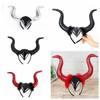 Festival Decorative Ox Horn Hairband Evil Queen Evil Magic Witch Headpiece  Costume Accessory