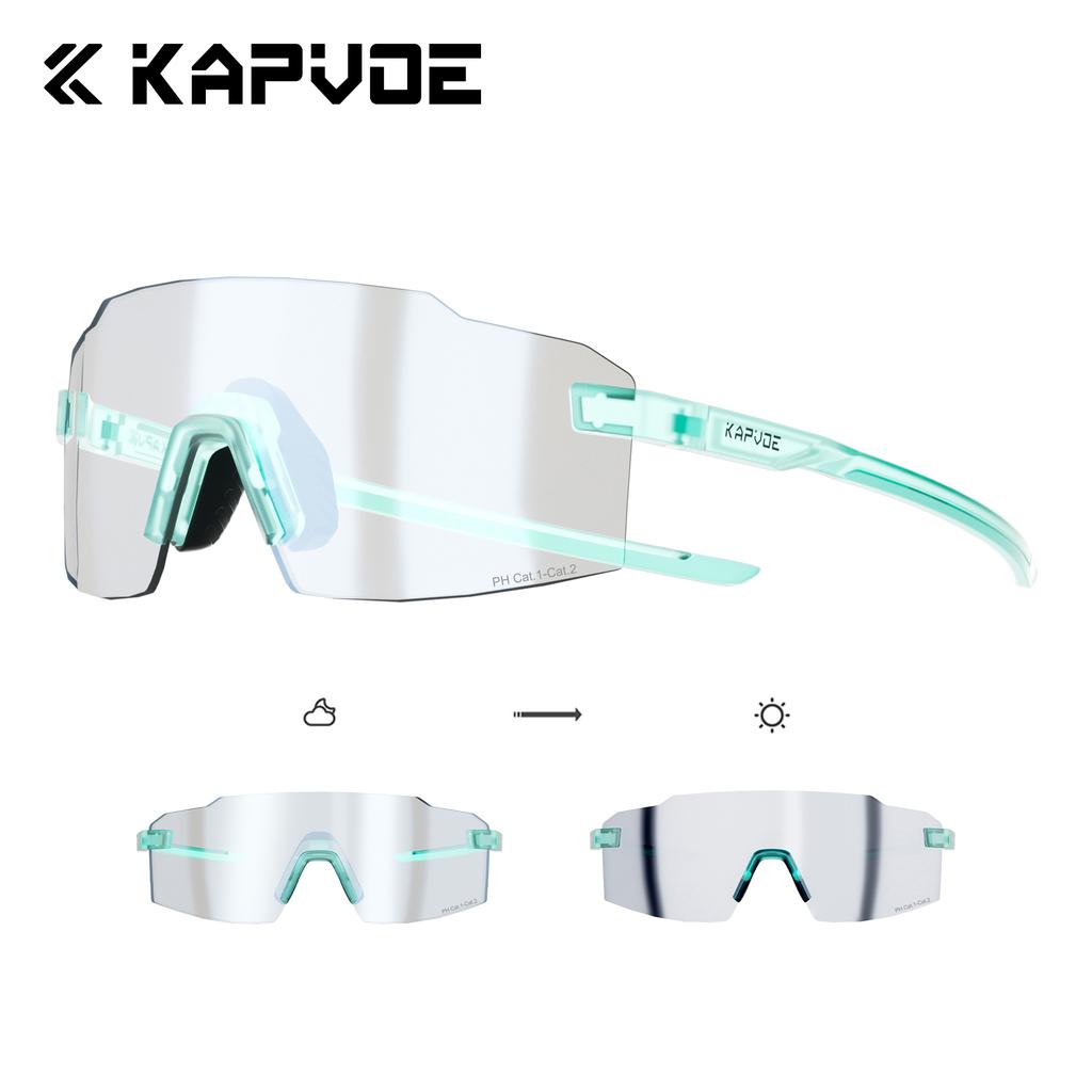Kapvoe Fashion Sunglasses for Men Photochromic Runnning Glasses Light-Weight Cycling Glasses Bike Women UV400 Hiking Eyewear