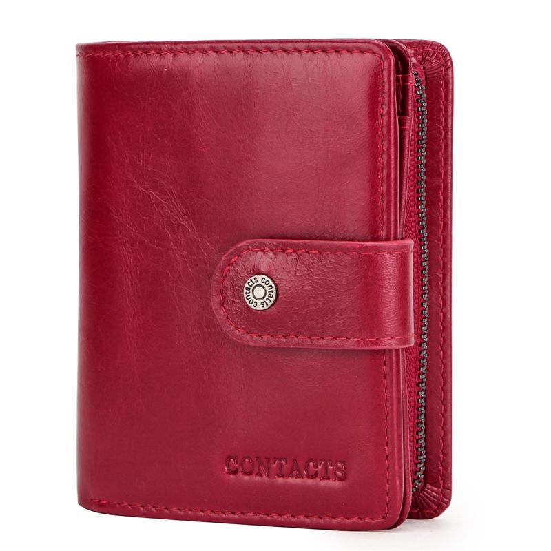Black Angel RFID-Blocking Unisex Leather Wallet with Multiple Card Slots