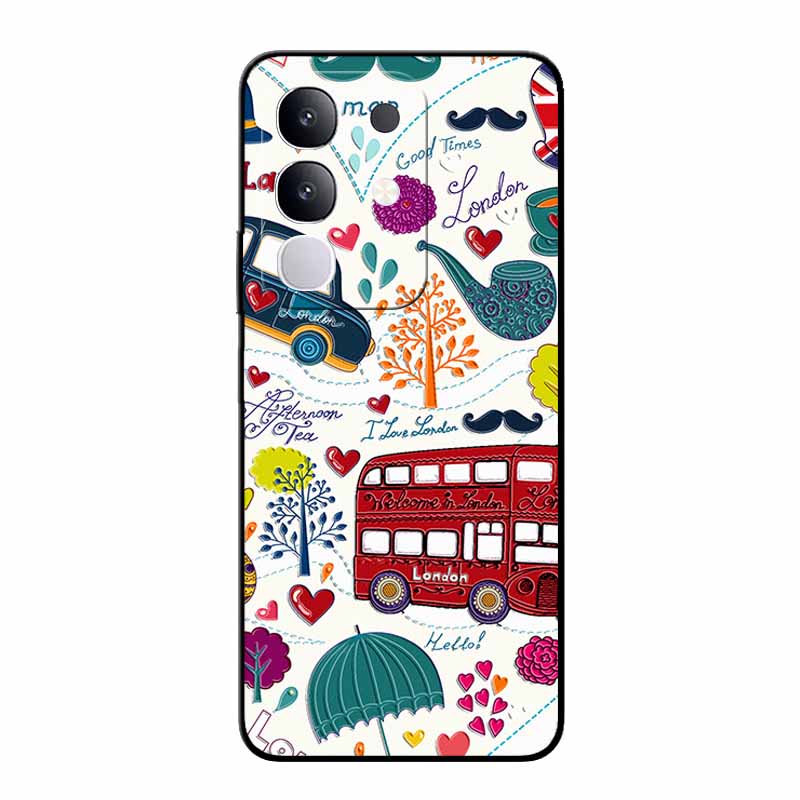 3D Emboss Case For Vivo Y300T V2445EA Relief Emboss Soft Silicone Covers For VIVO Y300t 2025 TPU Relief Emboss Funda Flower Capa
