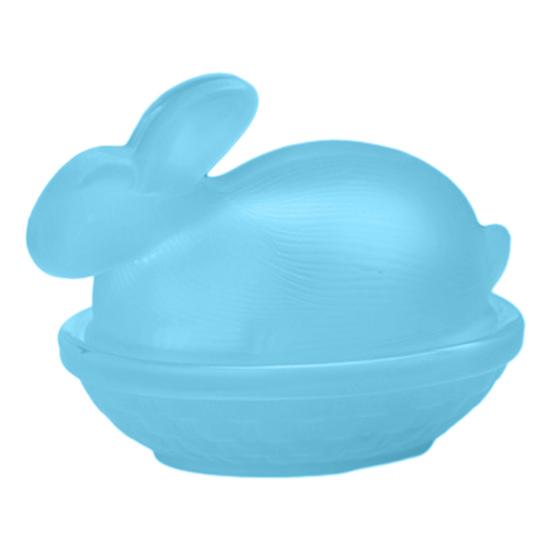 Yousheng Glass Rabbit Candy Dish Easter Bunny Cookie Jar with Lid Decorative Candy Bowl for Snacks Party Treats Home Spring Table Decor