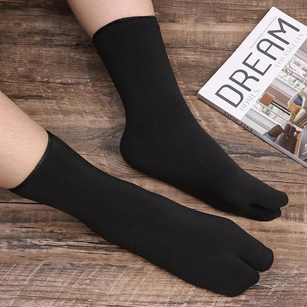 1-4Pairs Two Finger Thermal Thicken Fleece Sock Women Winter Warm Velvet Snow Socks Cashmere Wool Home Floor  Mujer