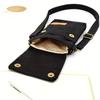 Women's Canvas Crossbody Phone Bag Color Block Triple Layer for Stylish Mobility