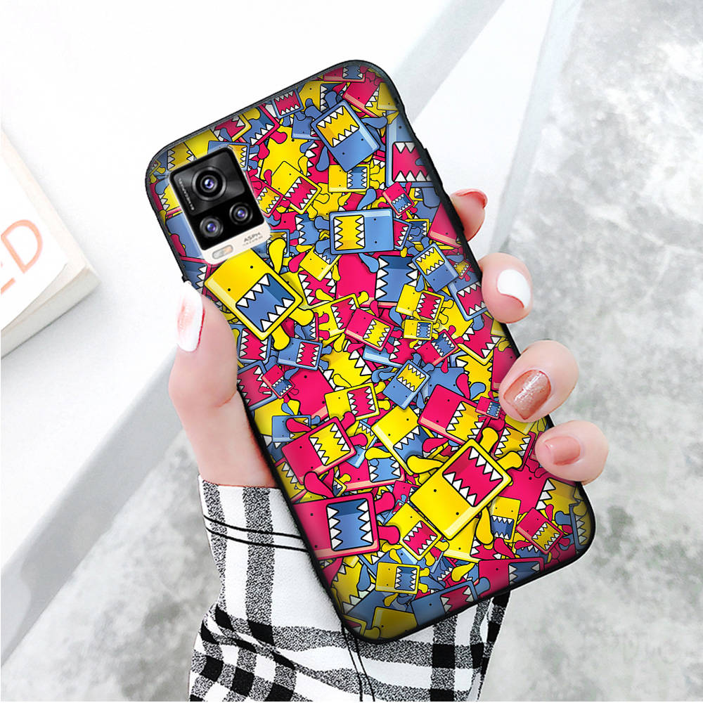 Black Case for Xiaomi Redmi 13C Note 9 iPhone XR 7 8 14 15 11 12 13 X XS Pro Max Samsung A25 S23 S24 FE Ultra Plus Domo Kun