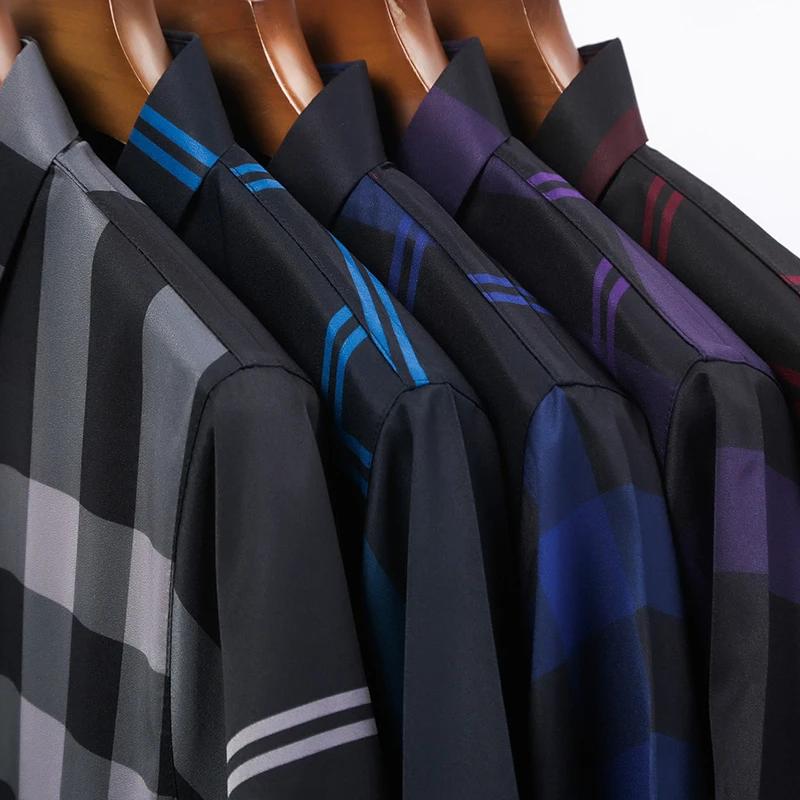 New Men's Casual Printed Short Sleeved Lapel Shirt for Summer Fashion Comfort No Ironing Wrinkle Resistant Top