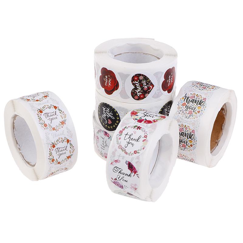 Thank You Stickers Seal Labels Cute Stickers 500Pcs Per Roll Stationery Sticker