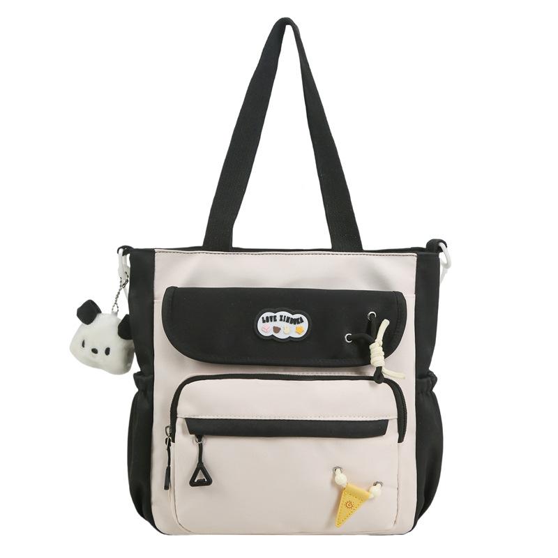 Schoolbag Japanese contrasting colors ins schoolbag female high value sweet large capacity middle and high school students tutoring bag Mori backpack
