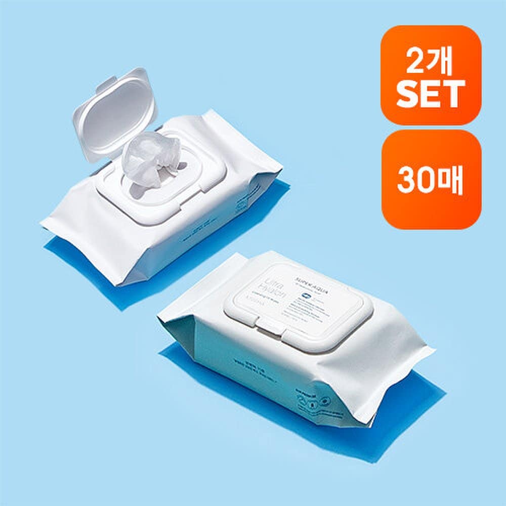 

[MISSHA][2 pieces] Super Aqua Ultra Hyalon Cleansing Oil Tissues 30 sheets