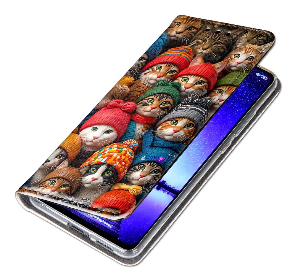 Pouzdro typu peněženka pro Realme 14 5G / 14T 5G - Kryt Bluemoon Potisk + Sklo 9H