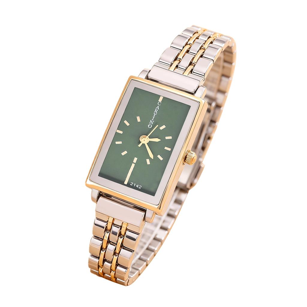Fashionable simple women's quartz watch rectangular large dial, suitable for daily wear, anniversaries, Christmas gifts