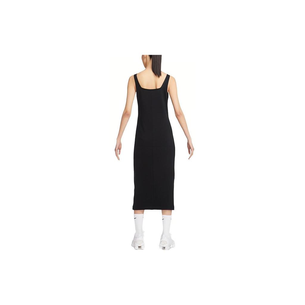 Nike Solid Logo Sleeveless Dress Women Dresses Black DV7955-010