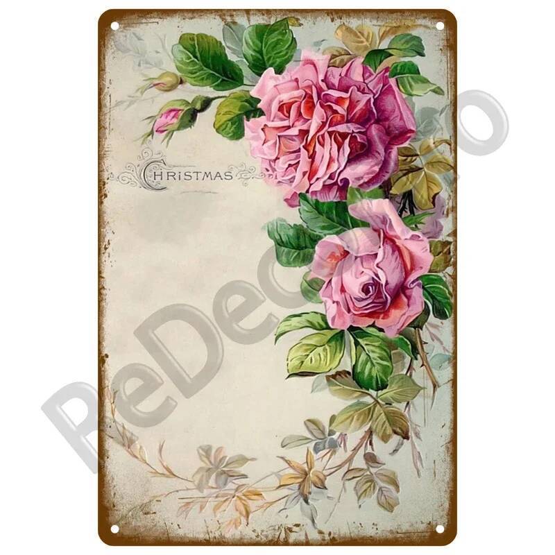 Dpc Rustic Farmhouse Theme Retro Lavender Print Wall Sign Metal Decor Home Garden Cozy Plaque