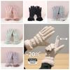 Down Cotton Plush Thickened Gloves Snowflake Decoration Finger Mittens  Outdoor