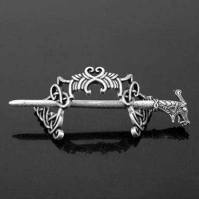 Nordic Viking Celtic Knot Dragon Hairpin - Retro Female Headdress Accessory