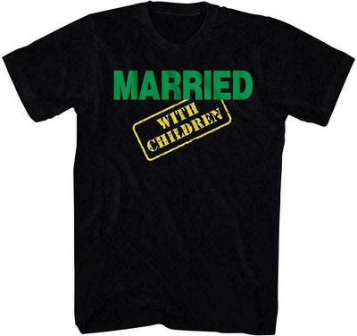 Married with Children Logo T-Shirt BLK Mens Retro TV Show AL Bundy TEE Black