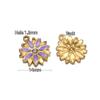 5Pcs Stainless Steel Zircon Sunflower Enamel Charms for DIY Jewelry Findings Girls Necklace Bracelets Pendants Earrings Making