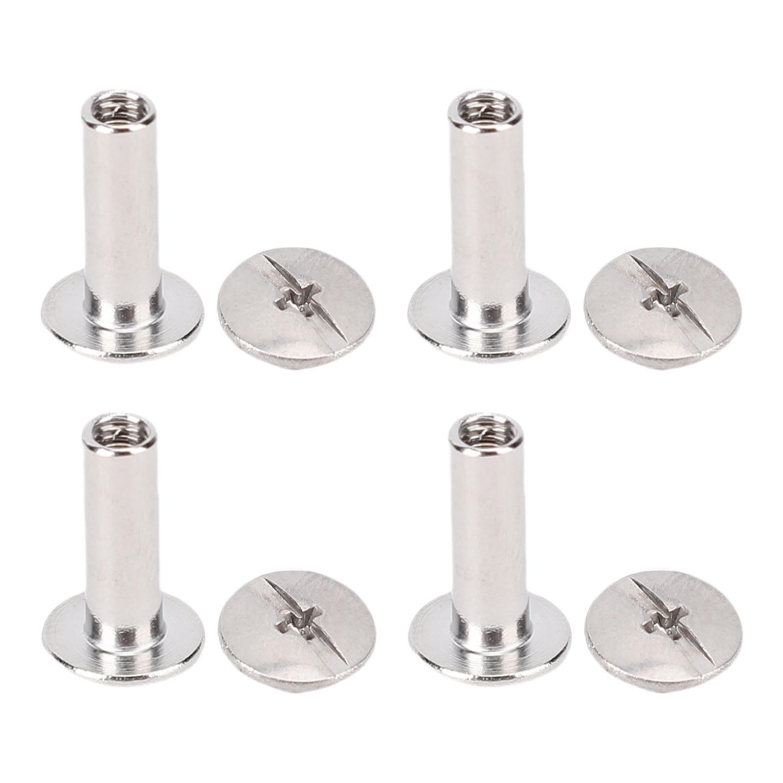 

4x14x8.5mm 100 Set M3 Double Cap Tubular Rivets Metal Rivet Studs for PU Leather Clothing Crafts