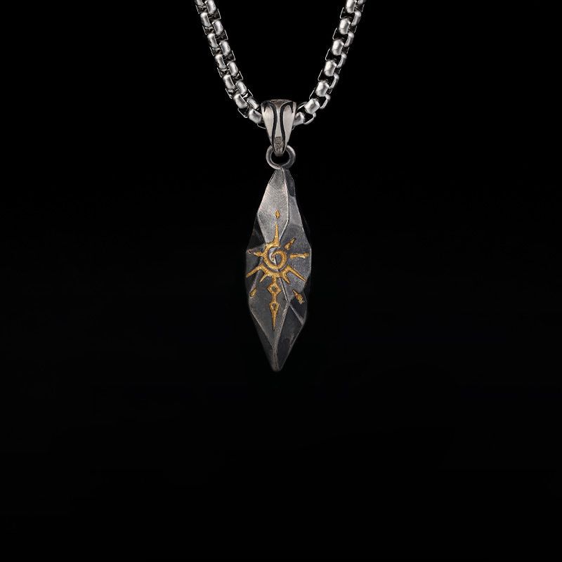 

Men s Wishing Stone Necklace Light Luxury Versatile Handsome High-End Accessory Trendy Advanced Minimalist Jewelry