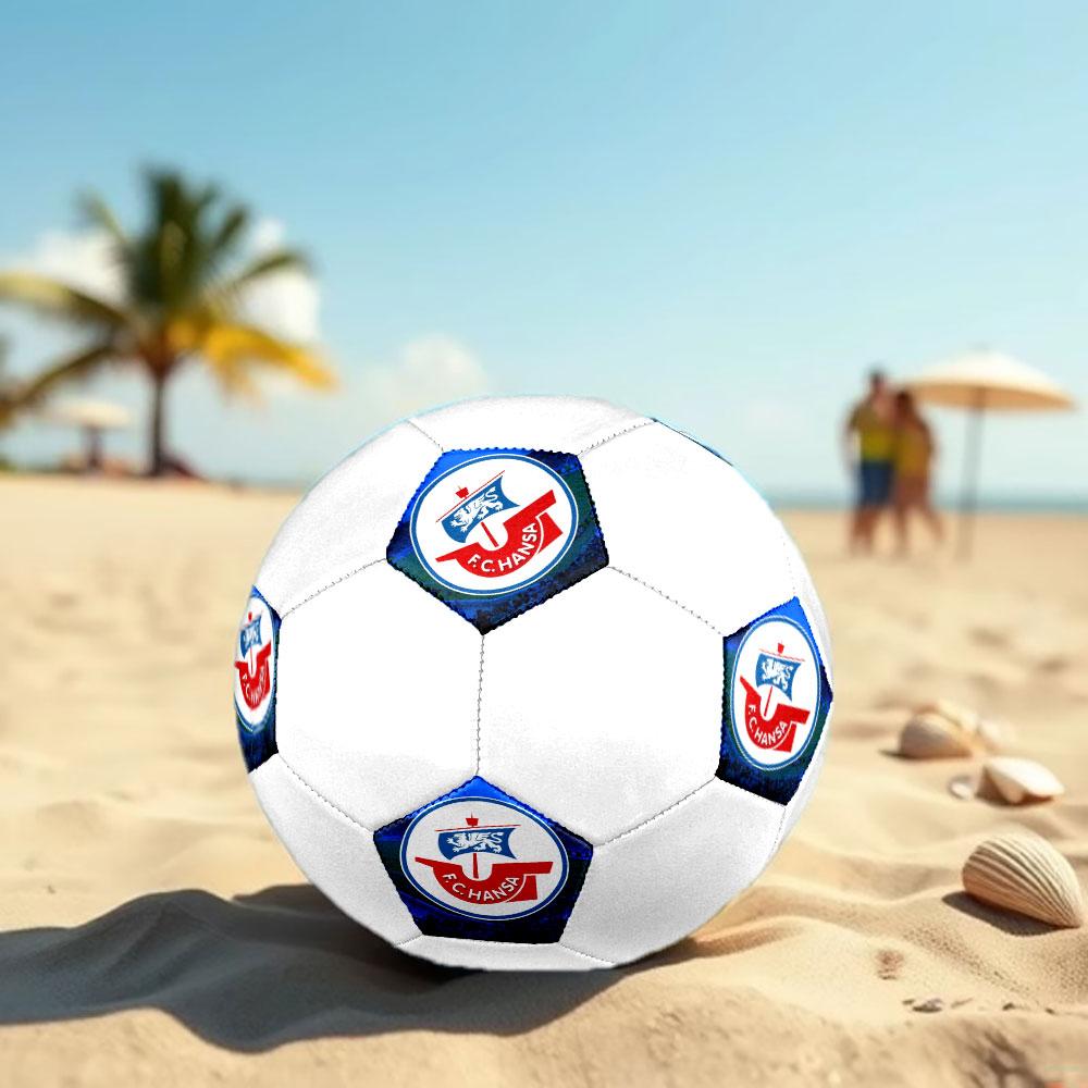 FC Hansa Rostock Größe 5 Fußball, Maschinengenähtes PVC, Langlebig & Hoher Rückprall, Für Alle Altersgruppen Geeignet, Fanartikel, Spiele & Außenbereich.