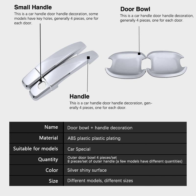 for Opel Tigra B 2004~2009 Vauxhall Tigra TwinTop Chrome Door Handle Cover Car Accessories Rustproof Styling Creative Stickers