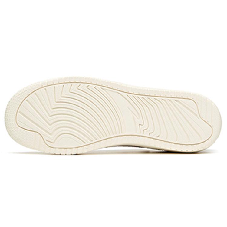 Anta Life Collection Synthetic Leather Slip Resistant Abrasion Resistant Low top Skateboard Shoes Women's White Purple 922118018-1