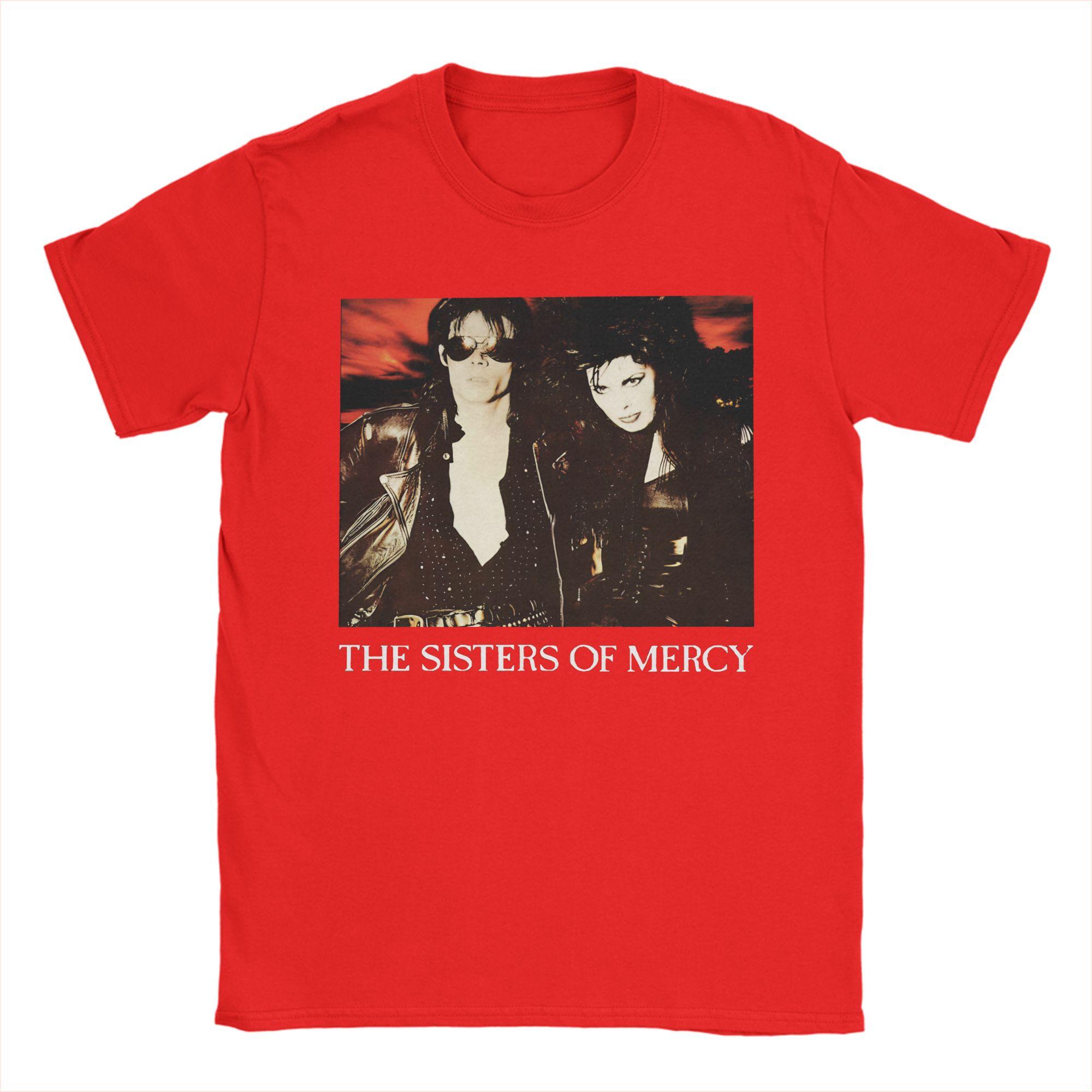 

The Sisters of Mercy T Shirts Mens Pure Cotton Funny TShirts Round Collar Tee Shirt Short Sleeve Tops Plus Size S