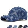 Five-Pointed Star Denim Baseball Cap Women's Spring Summer Fur Cap Men's Outdoor Sunscreen Sun Hat