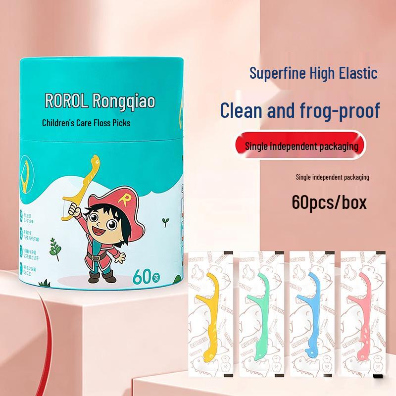 Rongqiao Children s Portable Dental Floss Picks, 120 Count 75mm